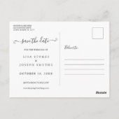 Save the Date Calendar Lemons Blossom Foto Postkarte (Rückseite)