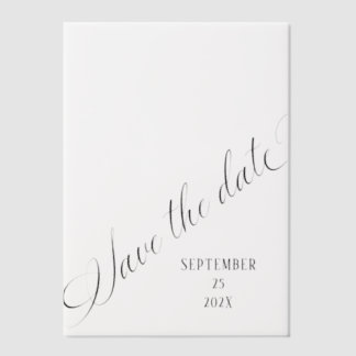 Save the Date Calligraphie Overlay Pergament Einladungen