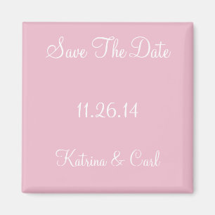 Save the Date Cameo Pink Magnet