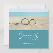 Save the Date Cancun Destination Beach Wedding (Rückseite)