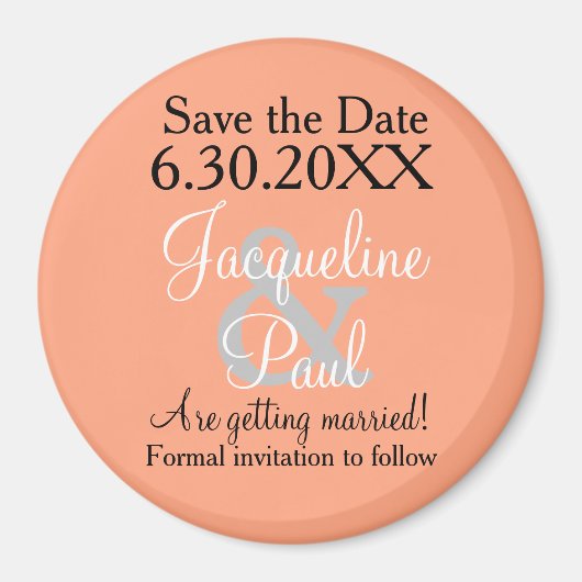 Save the Date Cantaloupe Magnets Magnet (Vorne)