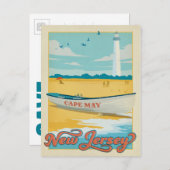 Save The Date | Cape May, NJ Ankündigungspostkarte (Vorne/Hinten)