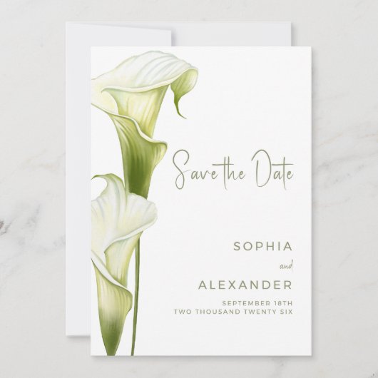Save the Date Card for a Modern Wedding.  (Vorderseite)
