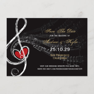 Save the Date Card für Liebe- und Musikkünstler-Fo