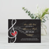 Save the Date Card für Liebe- und Musikkünstler-Fo (Stehend Vorderseite)