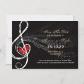 Save the Date Card für Liebe- und Musikkünstler-Fo (Vorderseite)