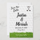 Save the Date Card - Golfthema (Vorderseite)