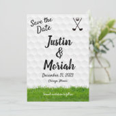 Save the Date Card - Golfthema (Stehend Vorderseite)