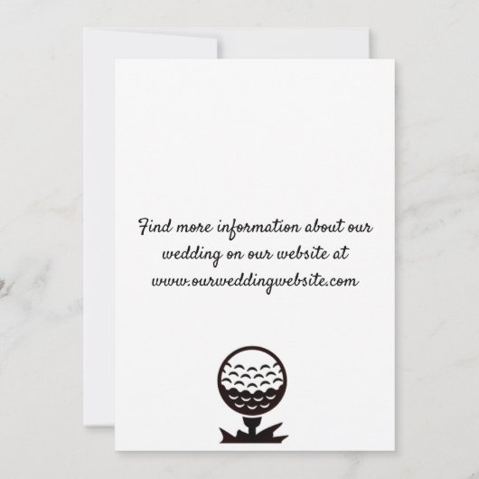 Save the Date Card - Golfthema (Rückseite)