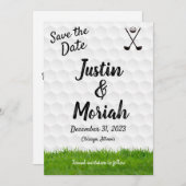 Save the Date Card - Golfthema (Vorne/Hinten)
