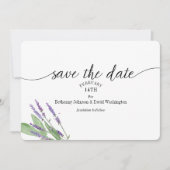 Save the Date Card Lavendel Wasserfarbe Einladung (Vorderseite)