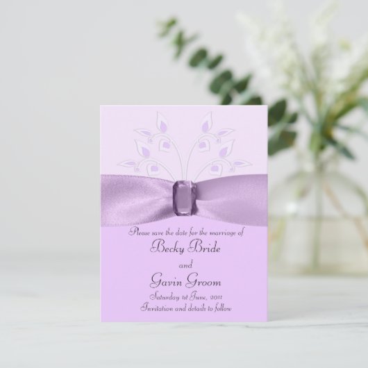 Save the Date Card Lavender Lane (Stehend Vorderseite)