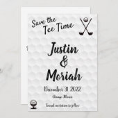 Save the Date Card "T-Shirt Time Rett" - Golf sie (Vorne/Hinten)