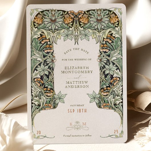 Save the Date Card Victorian Elegance Wedding Einladung