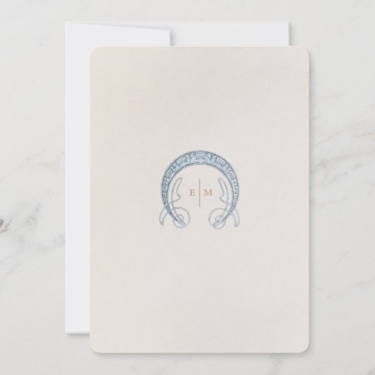 Save the Date Card Viktorianisch Elegance Wedding Einladung (Rückseite)