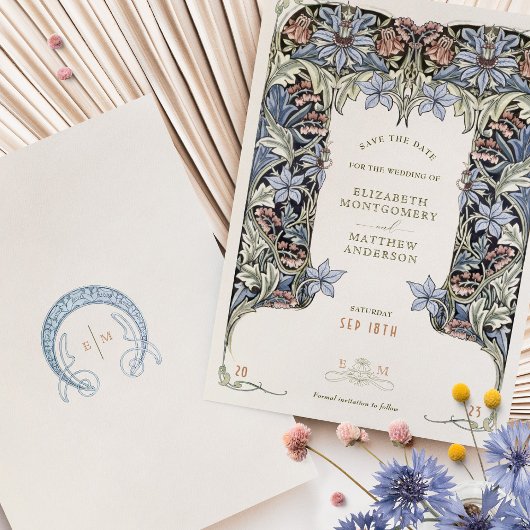 Save the Date Card Viktorianisch Elegance Wedding Einladung