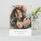 Save the Date Card Vintage Hochzeitserklärung (Stehend Vorderseite)