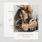 Save the Date Card Vintage Hochzeitserklärung (Vorne/Hinten)