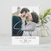 Save the Date Card Vintage Hochzeitserklärung (Stehend Vorderseite)