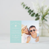 SAVE THE DATE Cards, Starfish Beach Wedding (Stehend Vorderseite)
