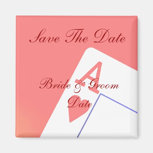 Save the Date Casino Las Vegas Wedding Magnete Magnet (Vorne)