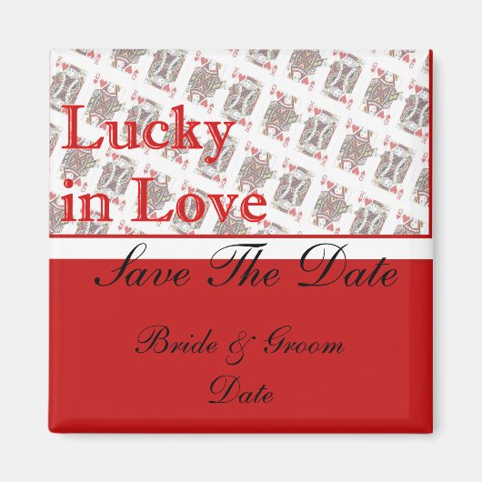 Save the Date Casino Las Vegas Wedding Magnete Magnet (Vorne)