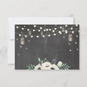 Save the Date Chalk Rustic Fireflies Lights laden  (Rückseite)