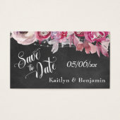 Save the Date Chalkboard Lights Blumendetails (Vorderseite)