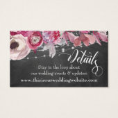 Save the Date Chalkboard Lights Blumendetails (Rückseite)