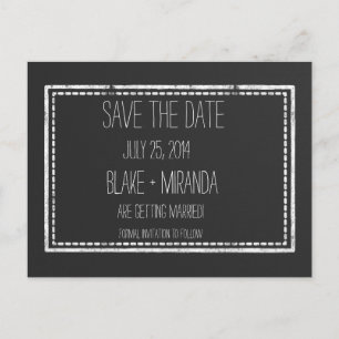 Save the Date Chalkboard-Postkarten Ankündigungspostkarte