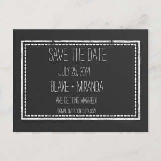 Save the Date Chalkboard-Postkarten Ankündigungspostkarte