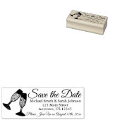 Save the Date Champagne Glass Toast Wedding Gummistempel (Stempel)
