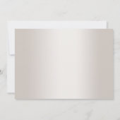 Save The Date | Champagner Shimmer Stripe Monogram (Rückseite)