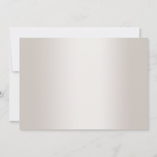 Save The Date | Champagner Shimmer Stripe Monogram (Rückseite)