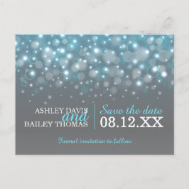 Save the Date Champagnerbläschen Hochzeitskarte Ankündigungspostkarte