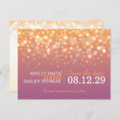 Save the Date Champagnerbläschen Hochzeitskarte Ankündigungspostkarte (Vorne/Hinten)
