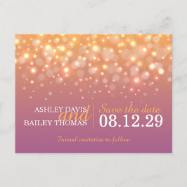 Save the Date Champagnerbläschen Hochzeitskarte Ankündigungspostkarte