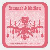 Save the Date Chandelier Fontier Wedding Sticker (Vorderseite)
