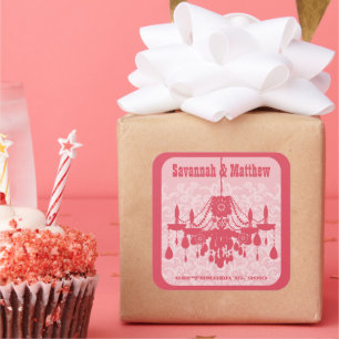 Save the Date Chandelier Fontier Wedding Sticker