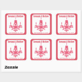 Save the Date Chandelier Fontier Wedding Sticker (Blatt)