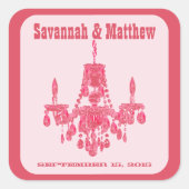 Save the Date Chandelier Fontier Wedding Sticker (Vorderseite)
