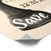 Save the Date Chess King Queen Poster (Ecke)