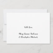 Save the Date Chic Black Silver Gray Script Party (Rückseite)