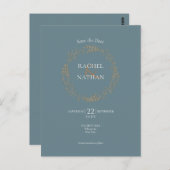 Save the Date Chic Elegante Postkarte (Vorne/Hinten)