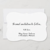 Save the Date Chic Gold Typografy Wedding Party (Rückseite)