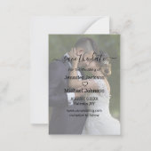 Save the Date chic kalligraphische Hochzeitsfeier Mitteilungskarte (Rückseite)