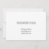 Save the Date Chic Navy Blue Silver Grau Corporate (Rückseite)