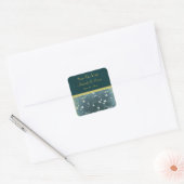 Save the Date Chic Vintag Style Quadratischer Aufkleber (Umschlag)