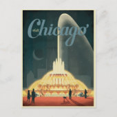 Save The Date | Chicago, IL - Besuch Chicago Ankündigungspostkarte (Vorderseite)