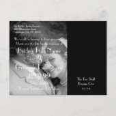 Save the Date christlich mit Ihren Fotos Ankündigungspostkarte (Rückseite)